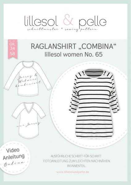 Papierschnittmuster lillesol women No.65 Raglanshirt Combina